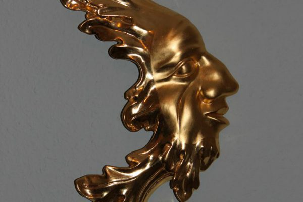 gilded baroque mask - watergilding - Goldcreartiv