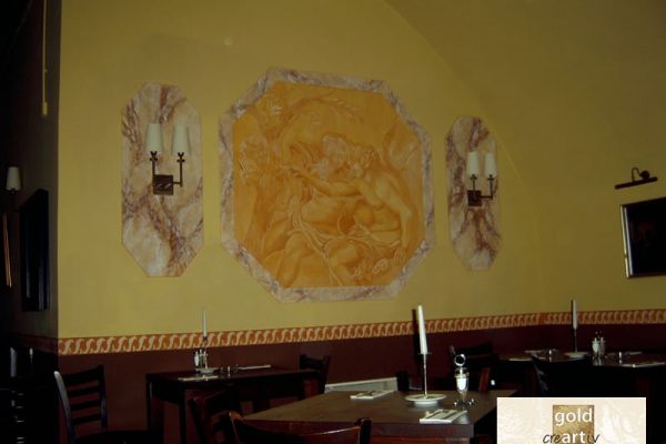Illusionsmalerei in Restaurant